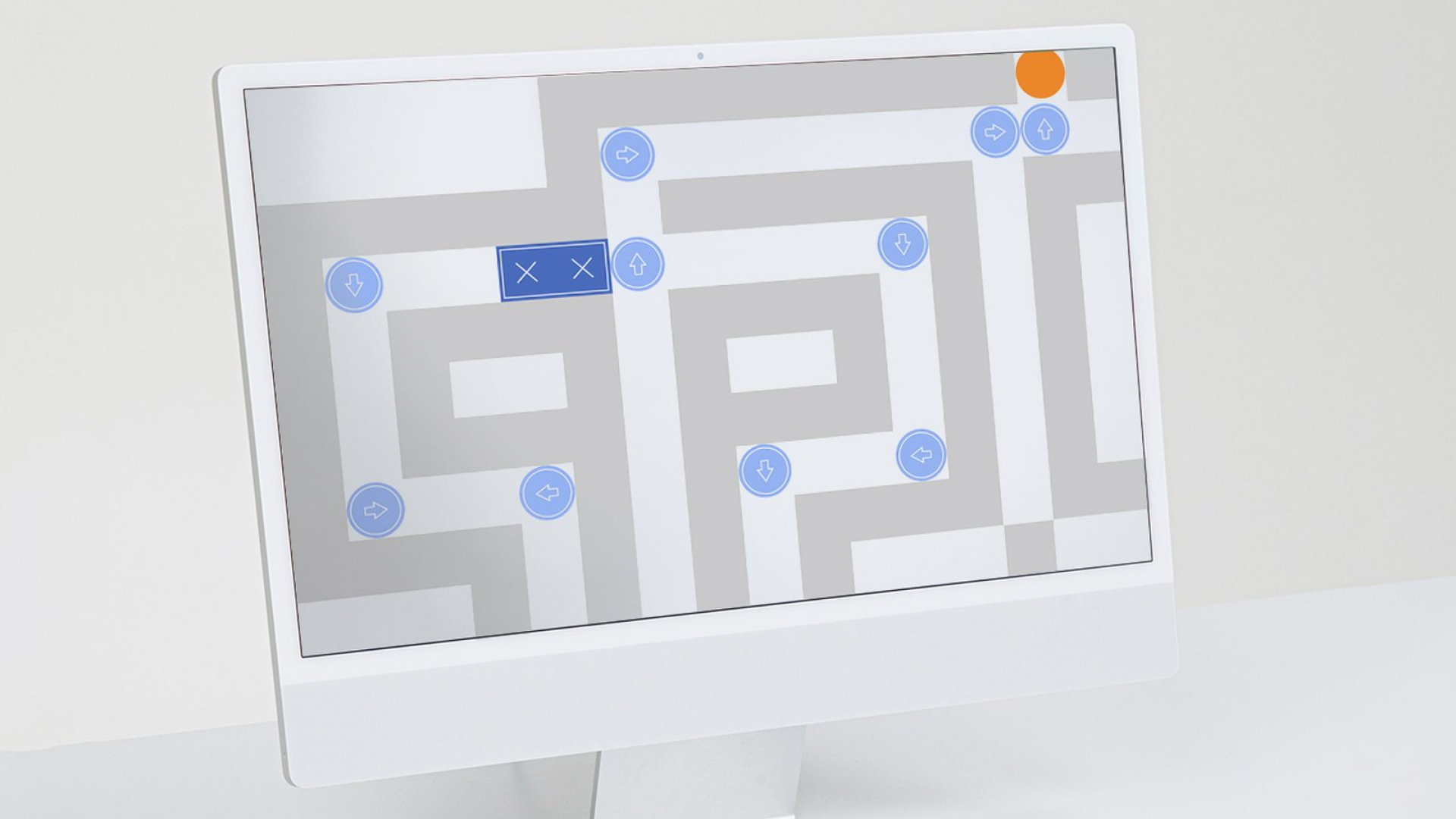 Get out - 2D video game on a mac screen